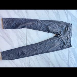 Suede high fashion pants